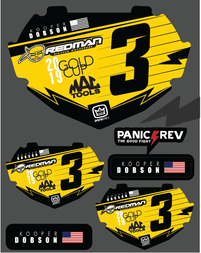 Bolt BMX Number Plate Insert Sticker Sheet