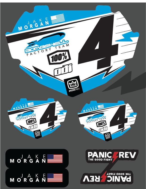 Bolt BMX Number Plate Insert Sticker Sheet