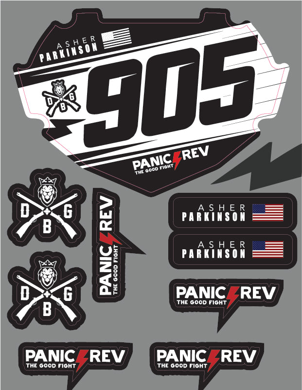 Shatter BMX Number Plate Insert Sticker Sheets