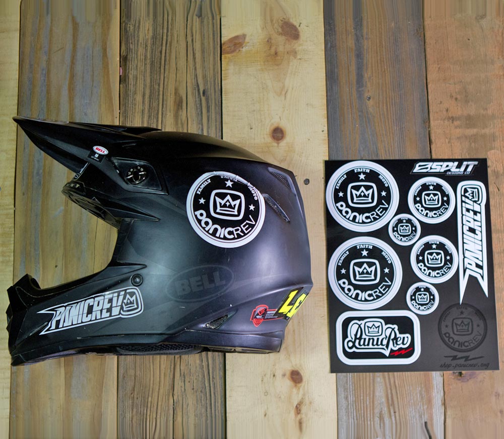 PanicREV Helmet Stickers