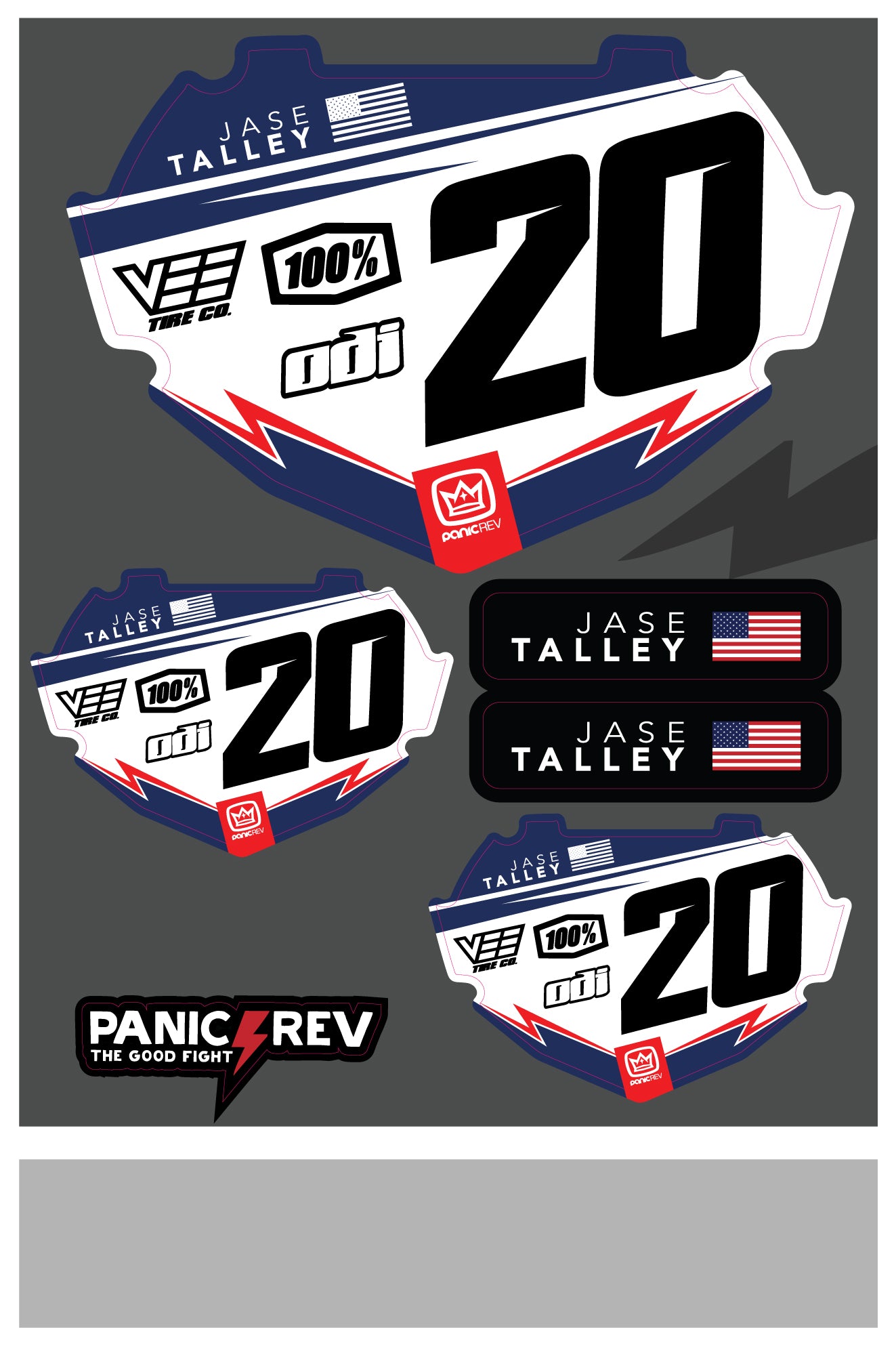 Bolt BMX Number Plate Insert Sticker Sheet