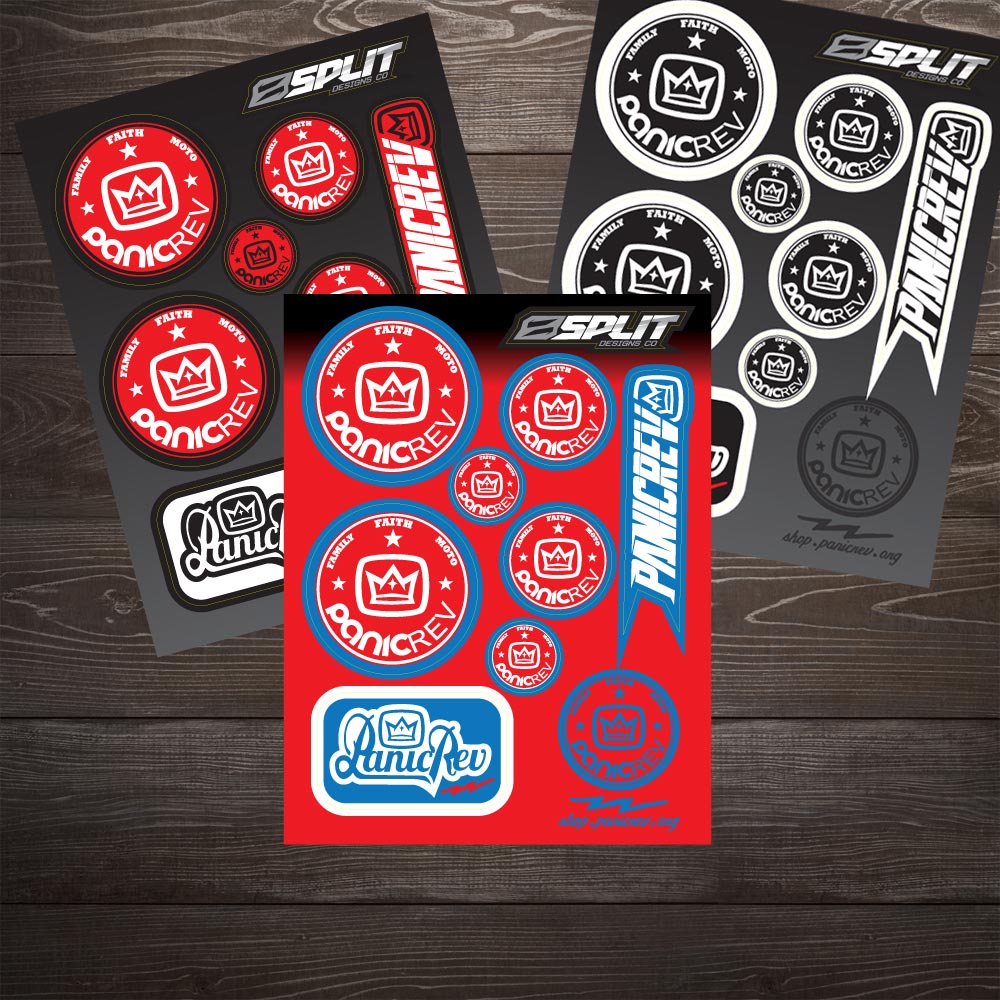 PanicREV Helmet Stickers