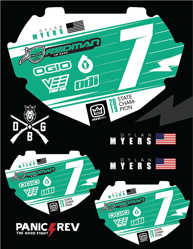 Shatter BMX Number Plate Insert Sticker Sheets
