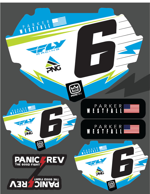 Bolt BMX Number Plate Insert Sticker Sheet